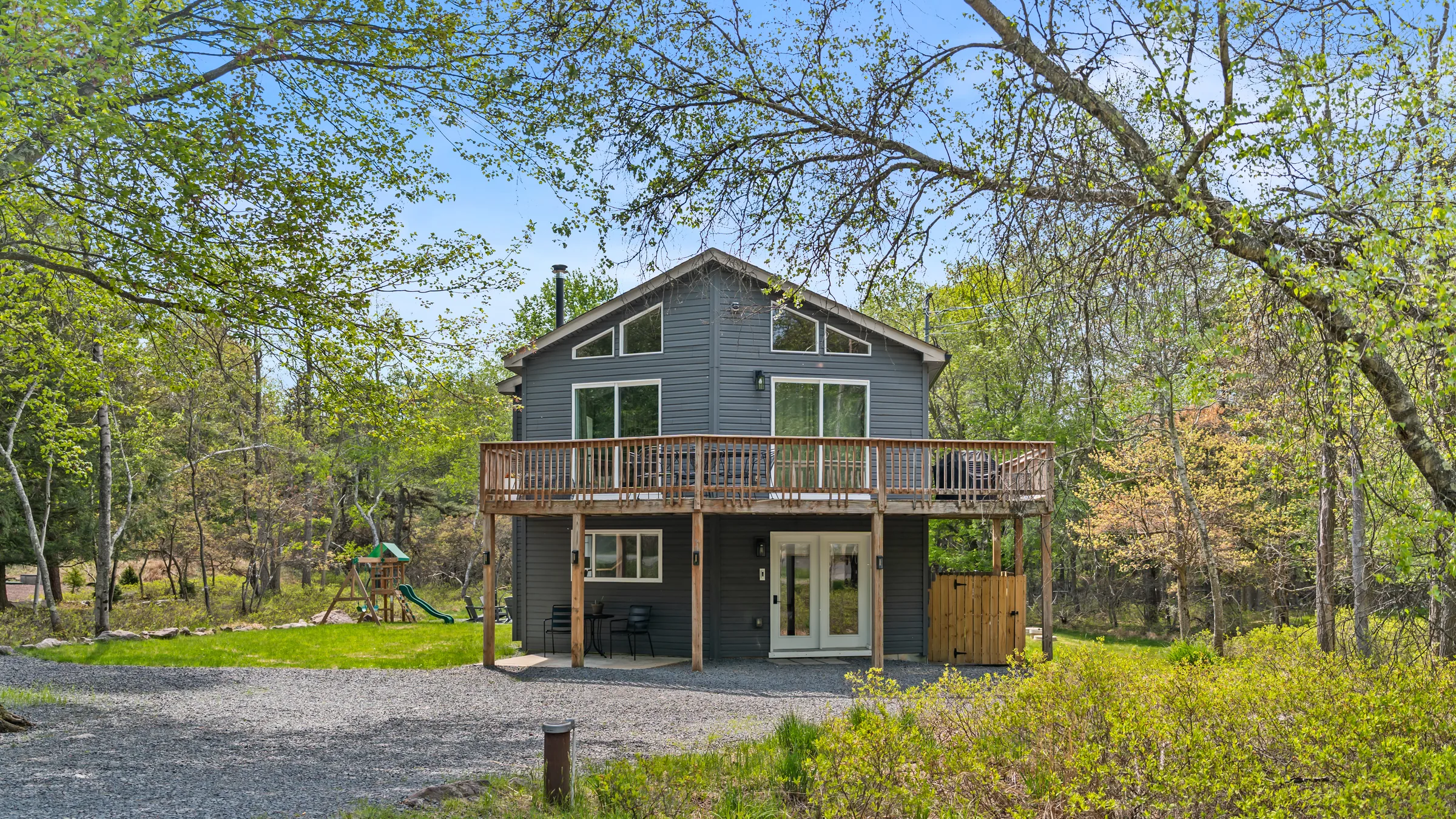 Maple Chalet surrounded by trees